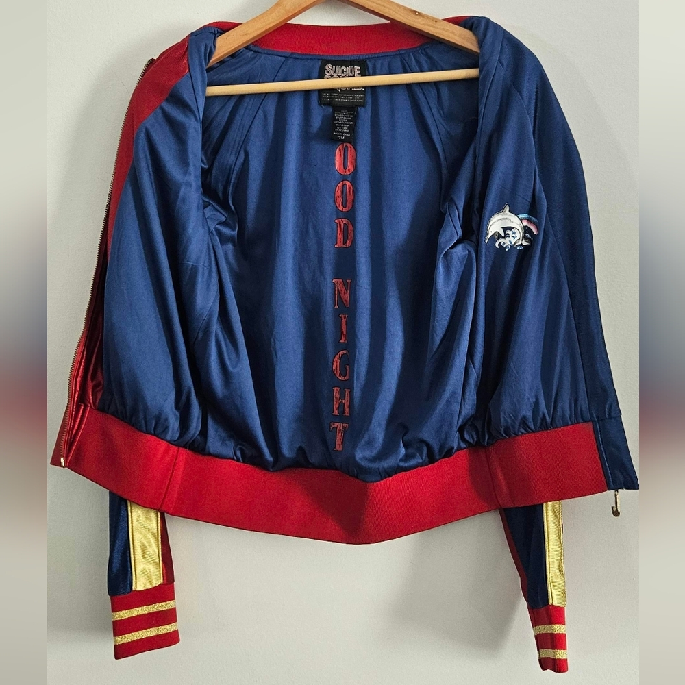 Harley Quinn DC Comics Suicide Squad Satin Red and Blue Souvenir Jacket S/M - Picture 11 of 13